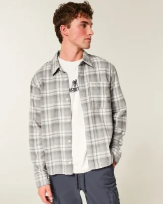 Boxy flanellskjorte