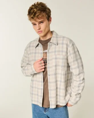 Boxy flanellskjorte