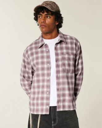 Boxy flanellskjorte