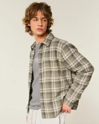 Boxy flanellskjorte