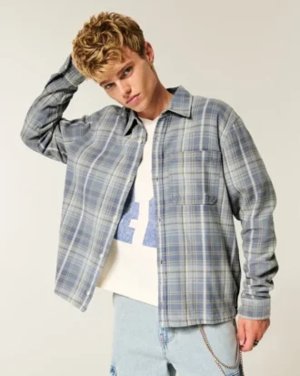 Boxy flanellskjorte
