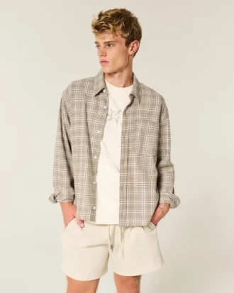 Boxy flanellskjorte
