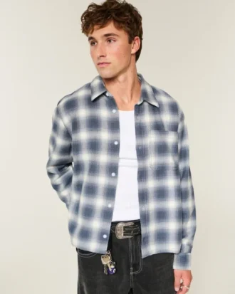 Boxy flanellskjorte