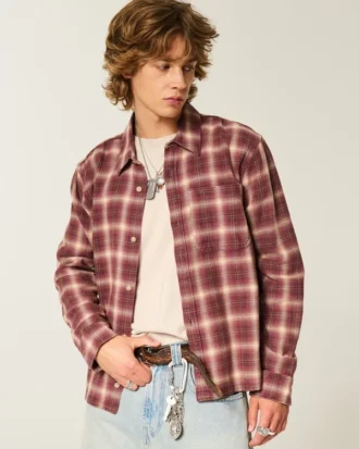 Boxy flanellskjorte