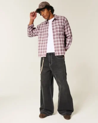 Boxy flanellskjorte