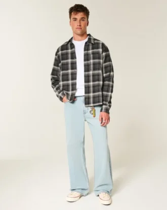 Boxy flanellskjorte