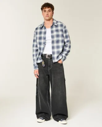 Boxy flanellskjorte
