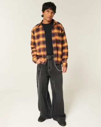 Boxy flanellskjorte