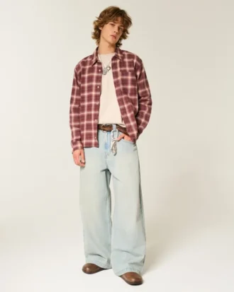 Boxy flanellskjorte
