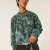 Boxy Fuzzy Crew Sweater