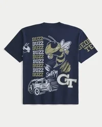 Boxy Georgia Tech Yellow Jackets grafisk T-skjorte