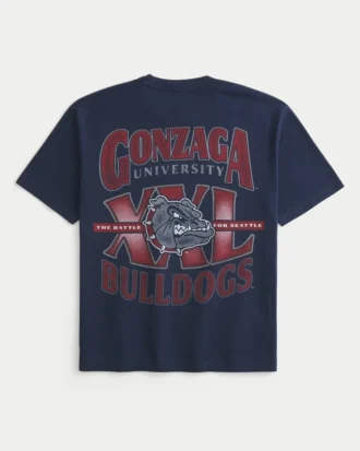Boxy Gonzaga University Bulldogs grafisk T-skjorte