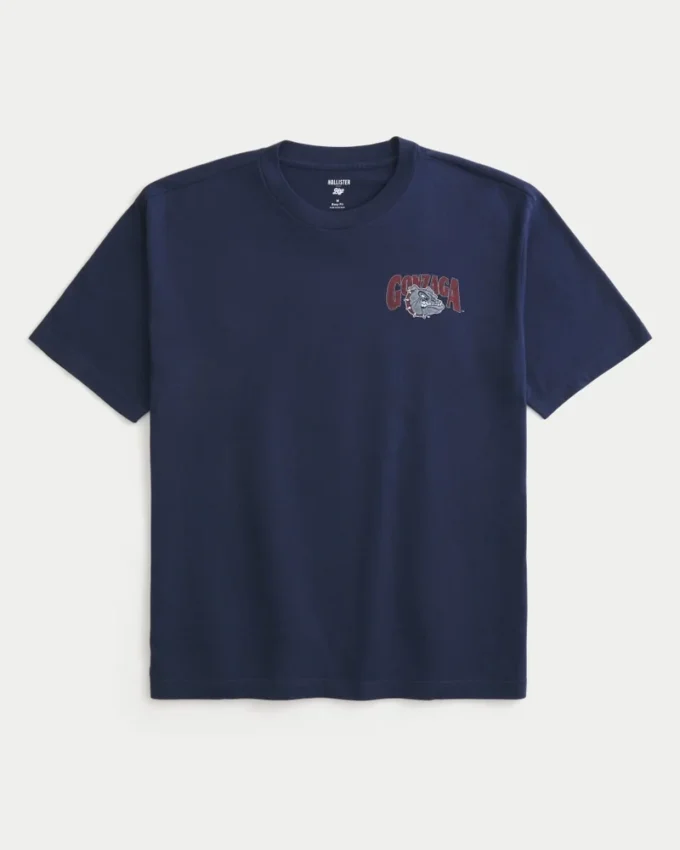 Boxy Gonzaga University Bulldogs grafisk T-skjorte