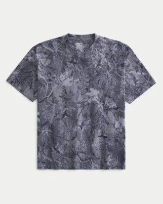 Boxy Heavyweight Camo Crew T-skjorte