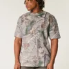 Boxy Heavyweight Camo Crew T-skjorte