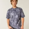 Boxy Heavyweight Camo Crew T-skjorte