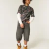 Boxy Heavyweight Camo Crew T-skjorte