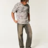 Boxy Heavyweight Camo Crew T-skjorte