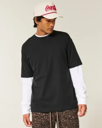 Boxy Heavyweight Cotton Crew T-skjorte