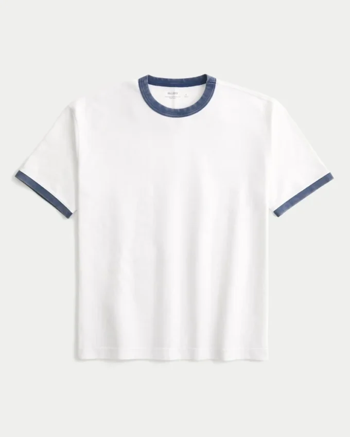 Boxy Heavyweight Cotton Crew T-skjorte