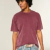 Boxy Heavyweight Cotton Crew T-skjorte