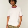 Boxy Heavyweight Cotton Crew T-skjorte