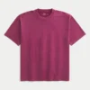 Boxy Heavyweight Cotton Crew T-skjorte