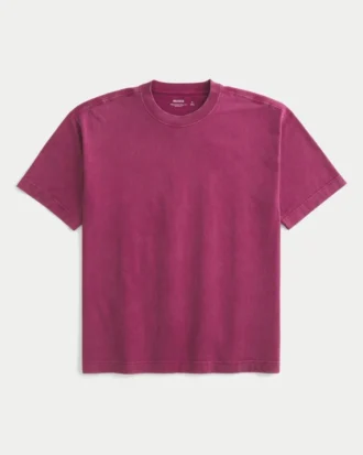 Boxy Heavyweight Cotton Crew T-skjorte