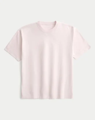 Boxy Heavyweight Cotton Crew T-skjorte