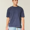 Boxy Heavyweight Cotton Crew T-skjorte