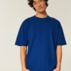 Boxy Heavyweight Cotton Crew T-skjorte