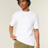 Boxy Heavyweight Cotton Crew T-skjorte