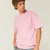 Boxy Heavyweight Cotton Crew T-skjorte