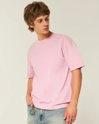 Boxy Heavyweight Cotton Crew T-skjorte