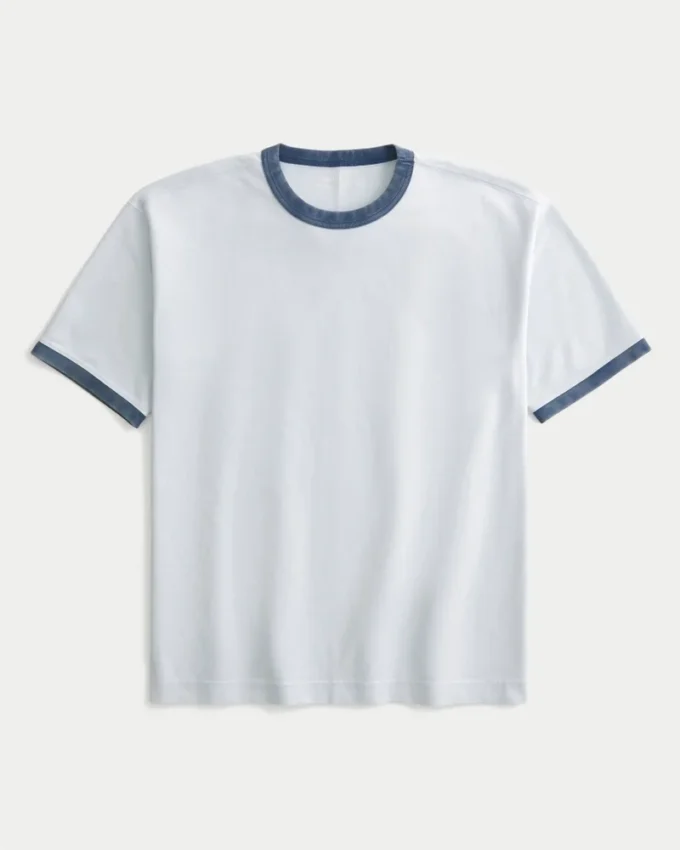 Boxy Heavyweight Cotton Crew T-skjorte