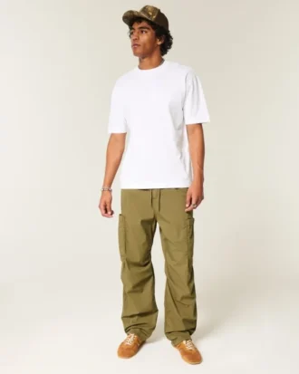 Boxy Heavyweight Cotton Crew T-skjorte