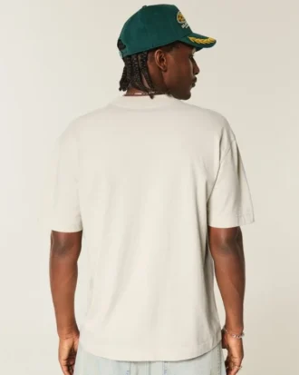 Boxy Heavyweight Cotton Crew T-skjorte
