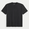 Boxy Heavyweight Cotton Crew T-skjorte