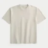 Boxy Heavyweight Cotton Crew T-skjorte