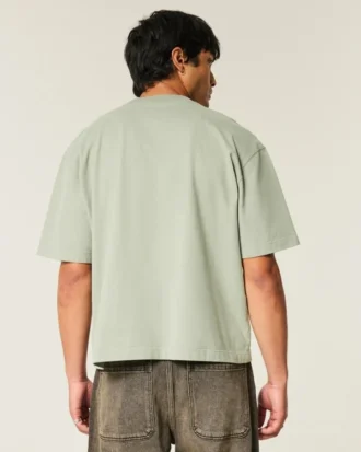 Boxy Heavyweight Crop Crew T-skjorte
