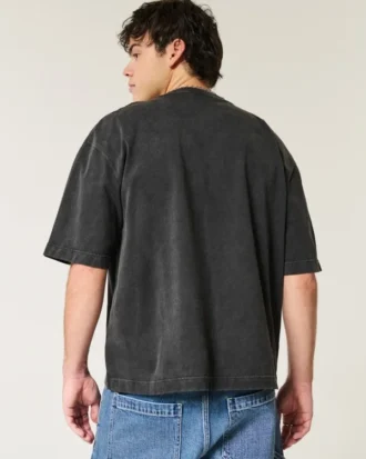 Boxy Heavyweight Crop Crew T-skjorte