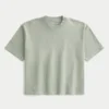 Boxy Heavyweight Crop Crew T-skjorte