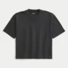Boxy Heavyweight Crop Crew T-skjorte