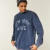 Boxy Heavyweight langermet New York State Graphic Tee