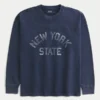 Boxy Heavyweight langermet New York State Graphic Tee