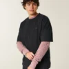 Boxy Heavyweight Micro Logo Crew T-skjorte
