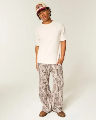 Boxy Heavyweight Micro Logo Crew T-skjorte