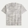 Boxy Heavyweight Micro Logo Crew T-skjorte