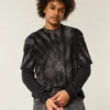 Boxy Heavyweight Tie-Dye Cotton Crew T-skjorte