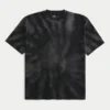 Boxy Heavyweight Tie-Dye Cotton Crew T-skjorte